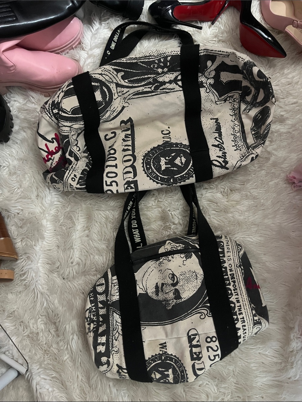 Andy Warhol x Loop ~ Canvas Graphic Print Tote Bag in Cream & Black